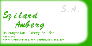 szilard amberg business card